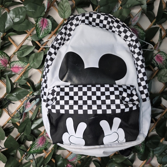 50) DISNEY × VANS Checkered Mouse Ears Backpack - Picture 1 of 8